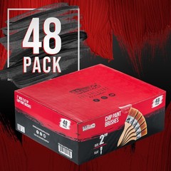 48 Pack – 2″ Chip Paint Brushes Stain Glue Adhesive Touchup – 2 Inch Lot of 48