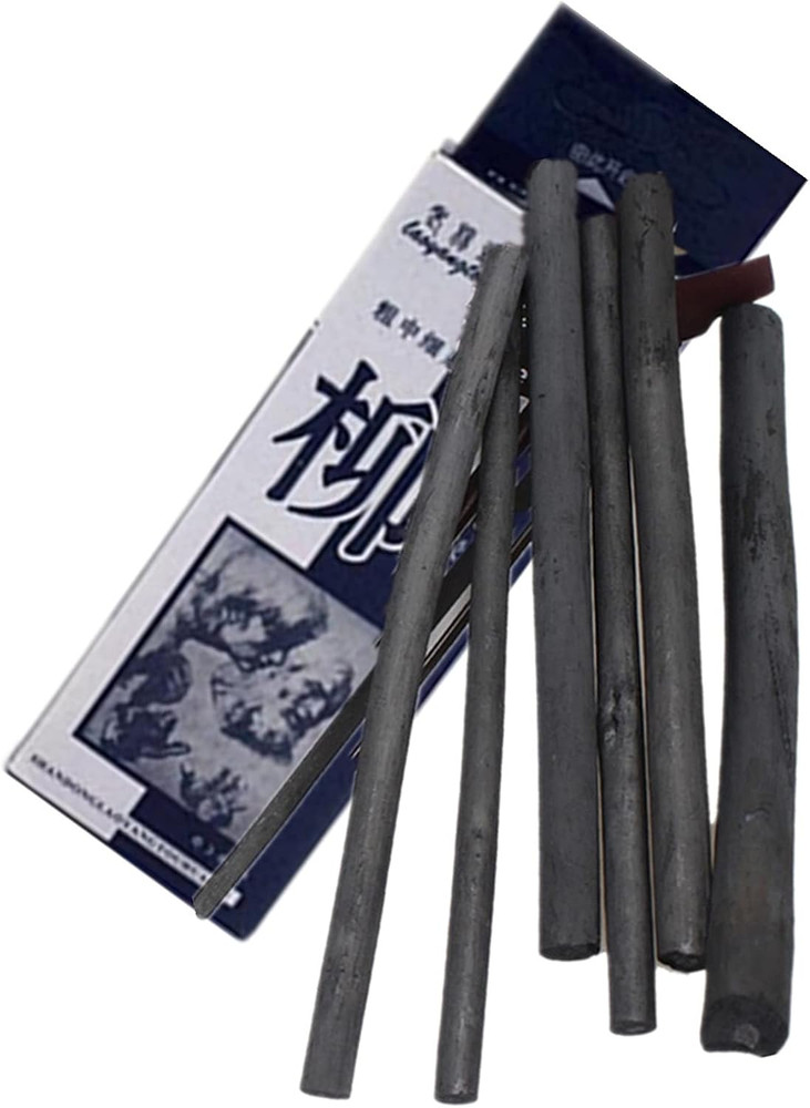 Vine Charcoal Soft Black Charcoal Sticks for Drawing Sketching and Fine Art