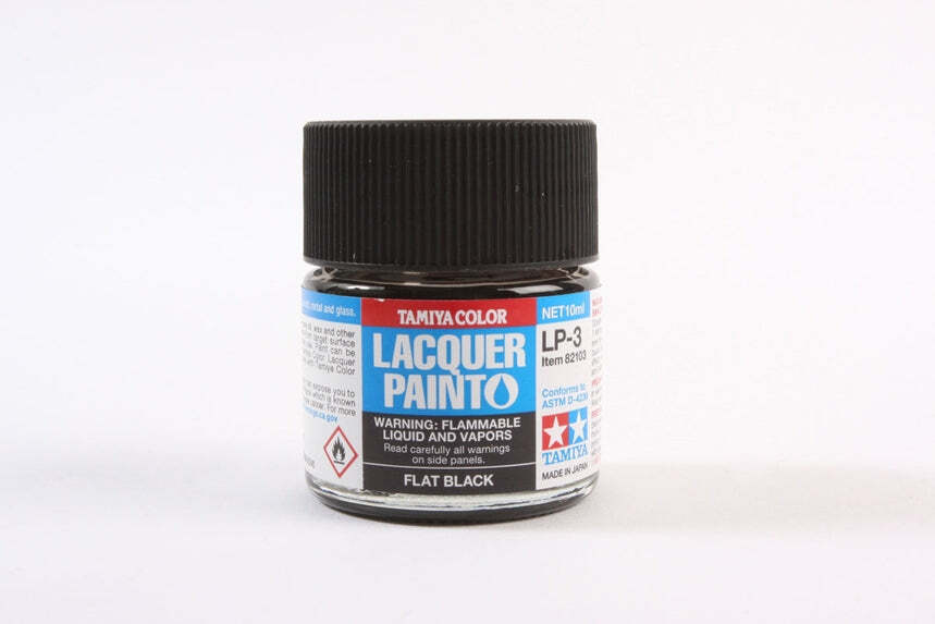 Tamiya 82103 LP-3 Flat Black Lacquer Paint 10ml TAM82103 – US