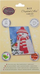 CraftBuddyUS CCK-10×15-B4: Cozy Snowman, Crystal Art Card, 10 x 15cm