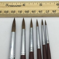 XDT#9538 Round Tip liner Artist Paint Art Brush 6pc Nail Oil Acrylic Watercolor