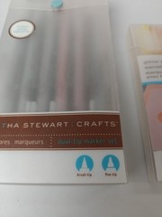 2 Martha Stewart CRAFTS MARKERS 17 PC Dual Tip 12 PC Vibrant & 5 PC Warm Glitter