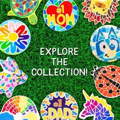 Ready to Paint DIY Flower Garden Stone Art Craft Kit with Acrylic Paints