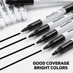 cloudriver Black Permanent Markers Fine Tip, 60 60 Count (Pack of 1),
