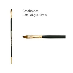 Silver Brush Renaissance series CATS TONGUE brushes for Oil & Watercolor, Sable