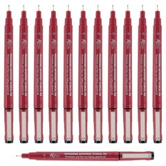 Acurit Waterproof Technical Pens – Professional 1 Count (Pack of 12), 12-Pack