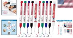 Waterproof Long Head Marker Pens 10 Pack for Precise Marking in Tight Spaces