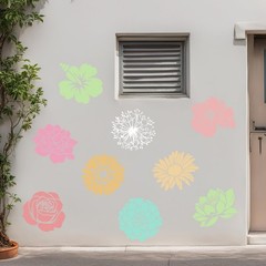 9 Pcs Large Flower Stencils for Painting Reusable Floral Crafts Stencils Set …