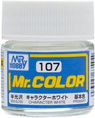 Mr. Hobby C107 Mr. Color Semi Gloss Character White Lacquer Paint 10ml – US