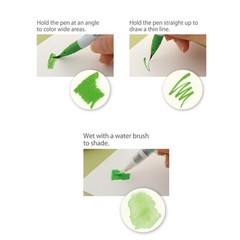 Kuretake ZIG Clean Color Real Brush Pens, 6 Colors with Flexible Brush Tips,