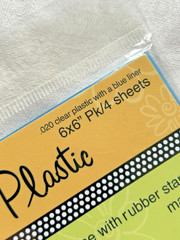 GRAFIX Clear Craft Plastic Sheets 6″x6″ 4 Sheets w/ Blue Liner .020 Thick
