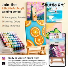 127 Colors Acrylic Paint Set with Brushes & Accessories, 2oz