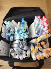 82pc Bianyo Classic Series Art Markers + Durable Carrying Case & Swatches