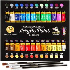 24 Colors Paint DIY Acrylic Paint Set for Hobby Model Painting Artists