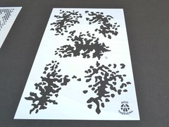 2PACK Mylar Camouflage Stencils DIY Rifle Gun Airbrush Paint Mask Swarm Camo