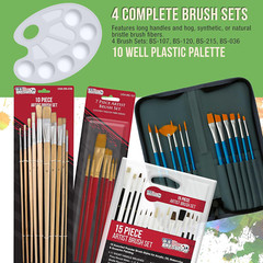 133-Piece Deluxe Ultimate Artist Painting Set with Aluminum and Wood Easels, 72