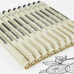 Micro Fineliner Drawing Art Pens 12 Black Fine Line Waterproof Ink Set Artist US
