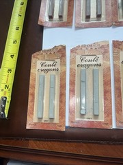 Conte A Paris Sketching Crayons Artist Quality SCHOOL SET of 3 white black brown