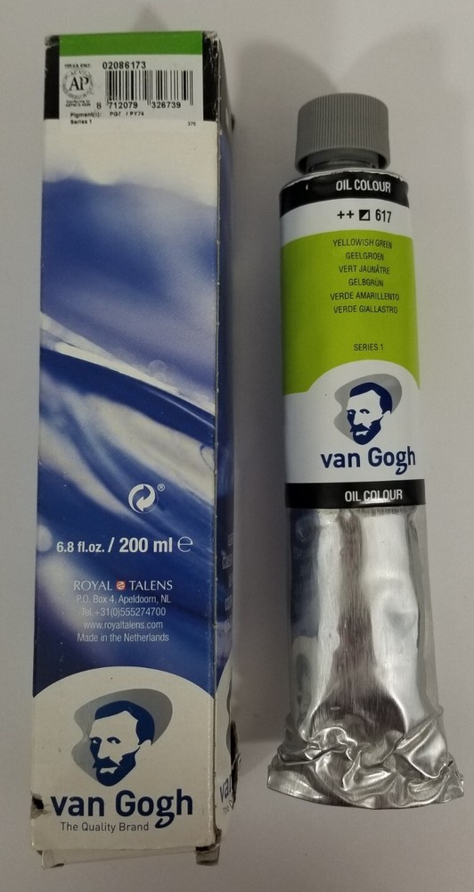 Van Gogh Oil Paint 200ml Tube Yellowish Green 617 in box 6.8 fl oz
