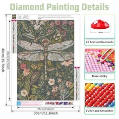 Diamond Painting Kits for Adults Diamond Art Kits for 12x16INCH Dragonfly