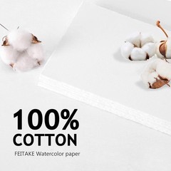 100% Cotton Watercolor Paper 140lb 300gsm 6×8 Cold Press 30 Sheets