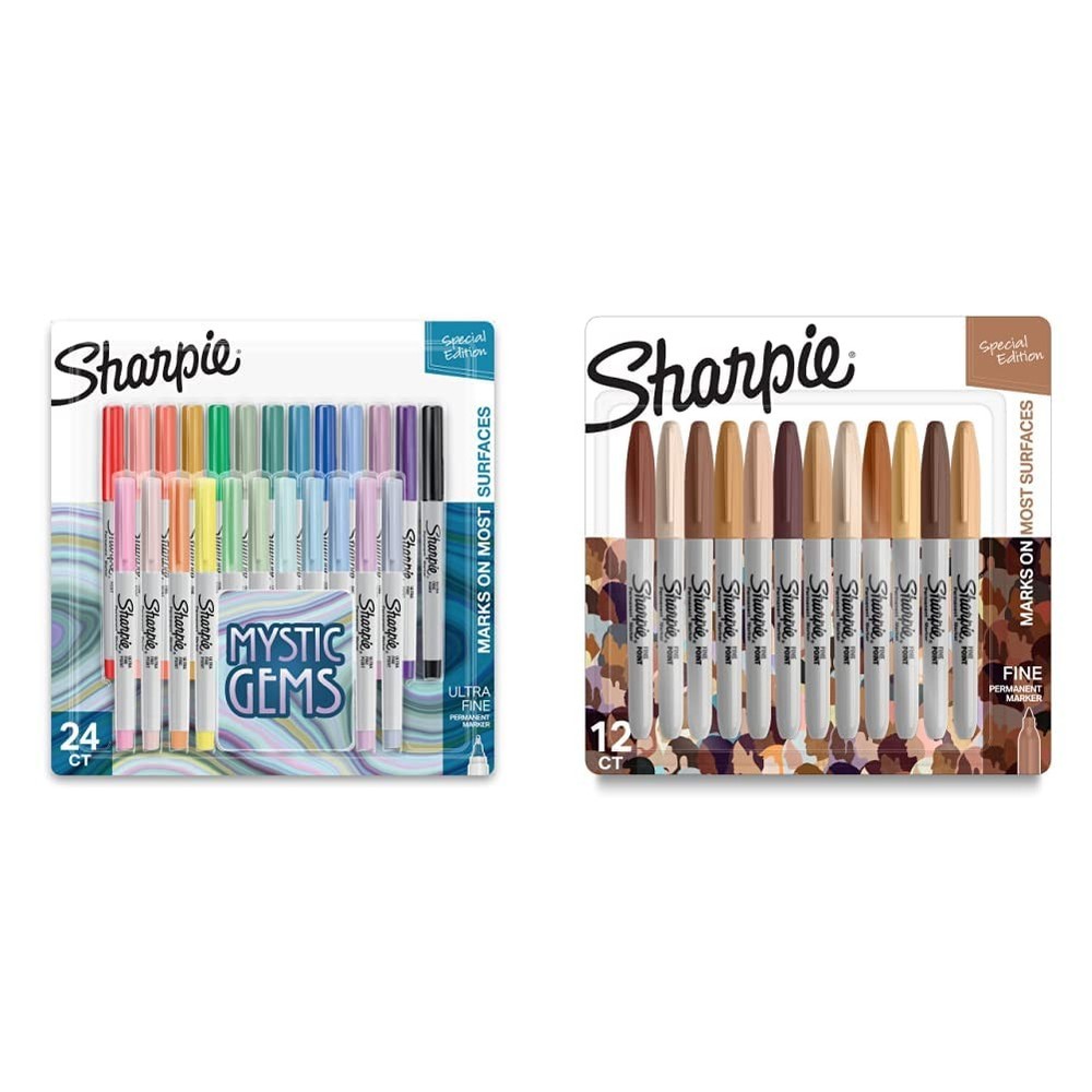 SHARPIE Permanent Markers, Ultra Fine Point, Featuring Mystic Gem Assorted
