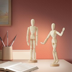 8 Inch & 12 inch Artist Wooden Manikin Flexible Body Joints, Human Figure Puppet