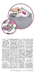 Adult and Teen Coloring Book 6.25″ x 9″ Butterfly Kisses and Flowers Themed Pad