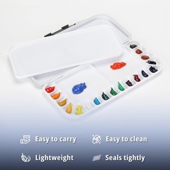 Airtight 18-Well Watercolor Palette – Perfect for Artists & Students