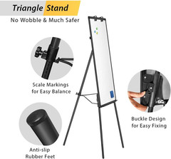 Easel Whiteboard – Black Magnetic Portable Dry Erase 40 X 28 Tripod Height Adjus