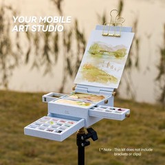 Travel Palette , All-in-Portable Kit with 24 Empty Removable Grids,Handmade C…