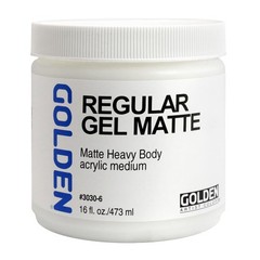 SemiTransparent Regular Gel Matte Professional Acrylic Medium Jar 16 Fl Oz