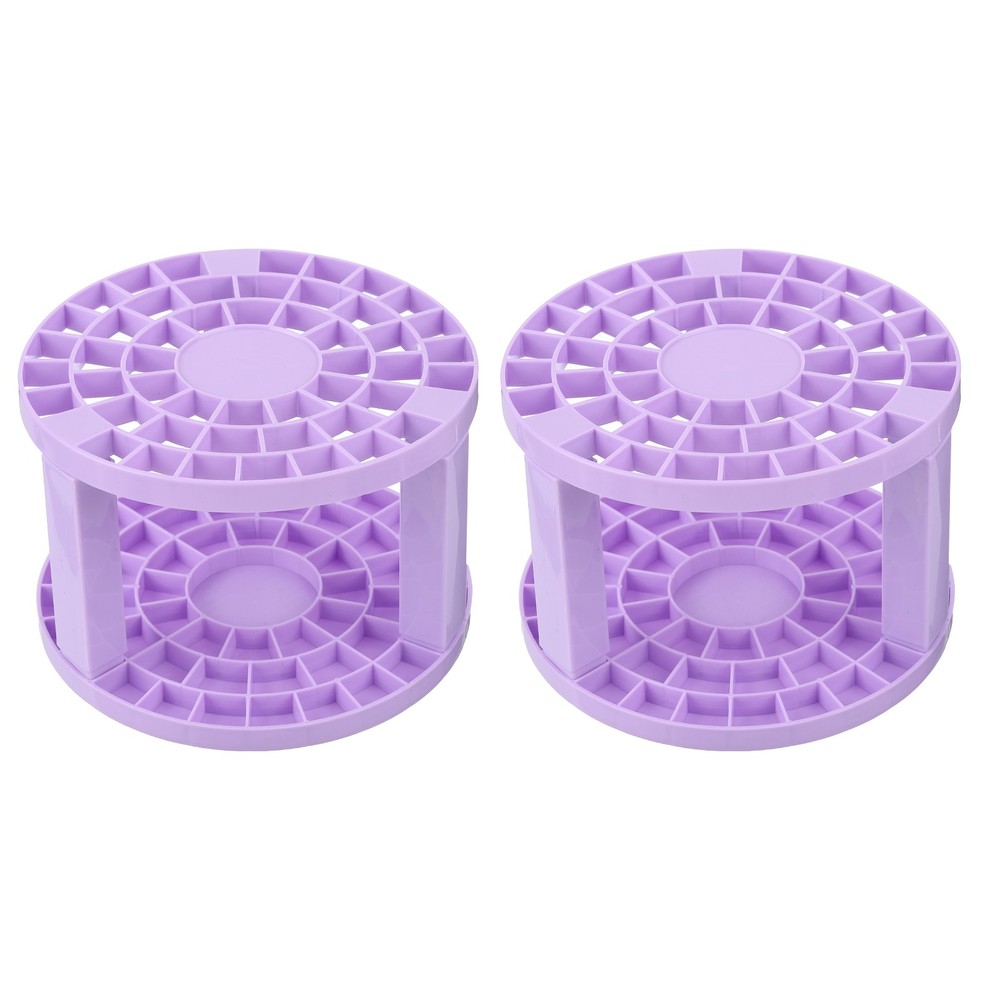 2pcs Paint Brush Holder, Paint Brush Storage Organizer 49 Holes, Purple