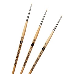 Ait Art Round Detail Paint Brushes, Size 20/0, Pack Of 3, Set A Kitchen
