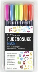 Tombow FUDENOSUKE 3 Pk. Bundle Lot Calligraphy, Colors & Neon Brush Pens 19 pc.
