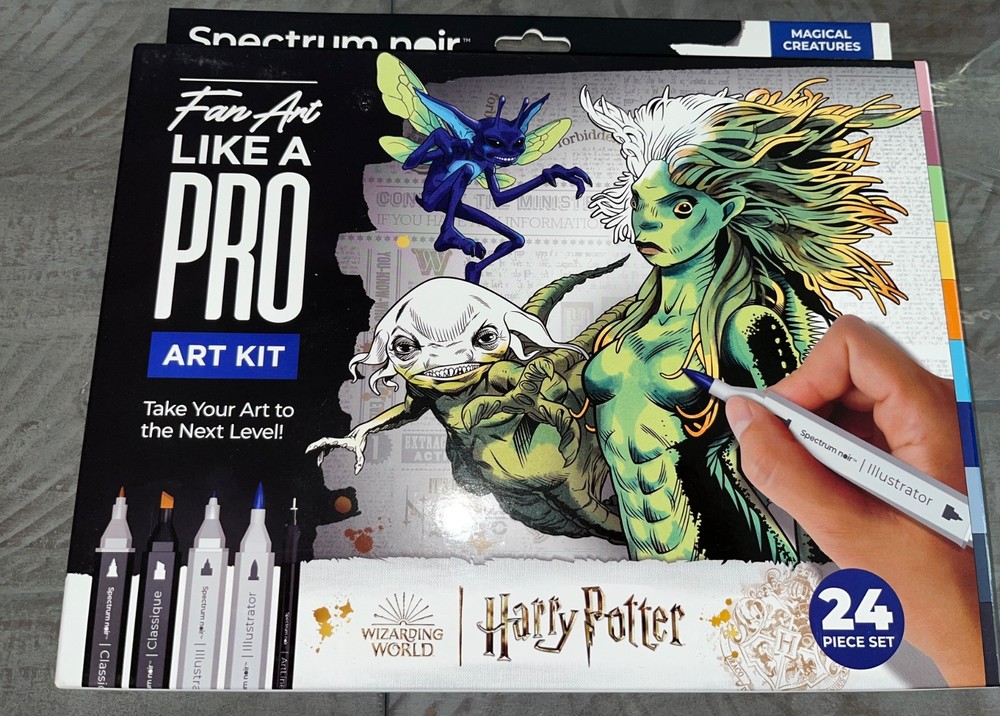 SPECTRUM NOIR – Fan Art Like a Pro Art Kit – HARRY POTTER MAGICAL CREATURES