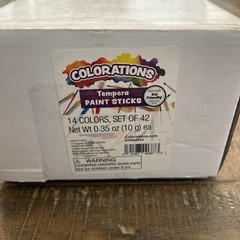 Colorations Tempera Paint Sticks 14 Colors Set Of 42 10 G Each