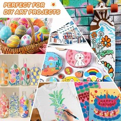 48 Colors Dual Tip Acrylic Paint Markers, Paint Pens Set with Brush Tip and F…