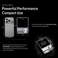 Turbox mini Kit GHAD-39: Dual-Action Airbrush & Digital Compressor,NEW 2026 🔥🔥