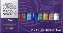 Artisan Water Mixable Oil Color Paint Set, 0.71-Oz (21Ml) Tubes, Set of 10