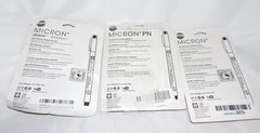 (3) Sakura Pigma Micron Pens Fine Line Drawing 8 Color & Black Set Archival ink