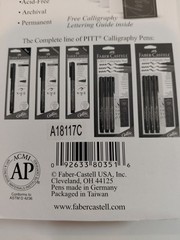 Faber-Castell 3 PITT Calligraphy Pens Set 2.5mm Chisel Black Brown Magenta India