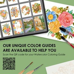 Autumn Watercolor Coloring Book 15 Sheets A5 8.3×5.8 Inch 100 Cotton Paper