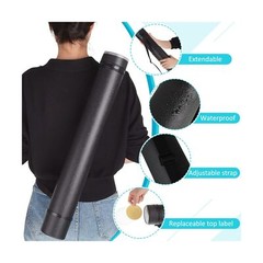 12 Pcs Black Poster Tube Bulk Extendable Blueprint Holder Expand from 24.5 to…