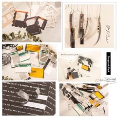 94PCS Film Scrapbook Paper Packs for Journaling Supplies, Washi Stickers