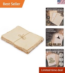 Thick Handmade Watercolor Paper 9.5×12 – 50 Sheets, Acid-Free & Bleedproof