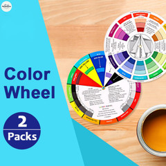 2 Pack Color Wheel Mixing Guide Paint Learning Tool for Artists Students