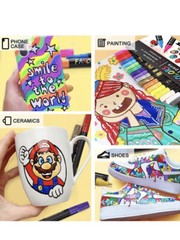 Emooqi Paint Pens, Paint Markers 12 Colors (3mm) Oil-Based Painting Pen
