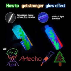 Glow in the Dark Paint, Neon Green Paint (120ml / 4.05oz) Tubes, Art Craft
