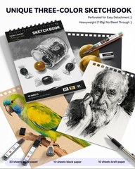 73PCS Advanced Art Supplies Drawing Kit with Fineliner Pens, Mechanical Penci…